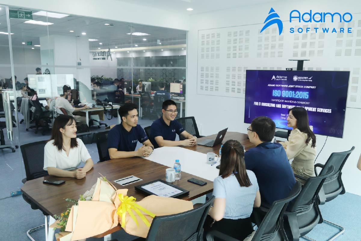 Adamo in the meeting to get iSO 9001:2015 certification