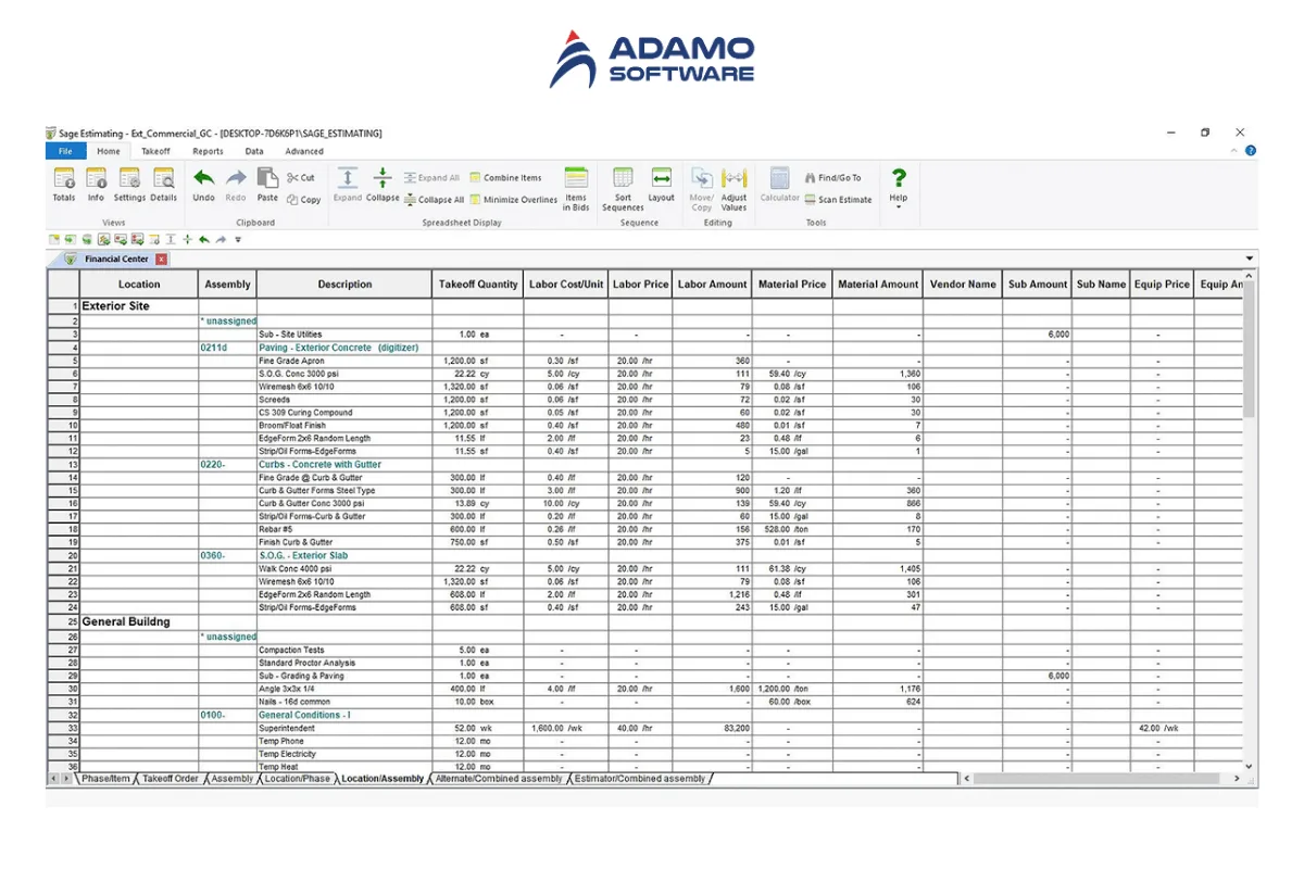 Best Construction Estimating Software - sage estimating | Adamo Software best-construction-estimating-software-4