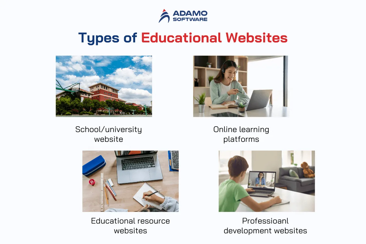 types of education website design | Adamo Software education-website-design-1
