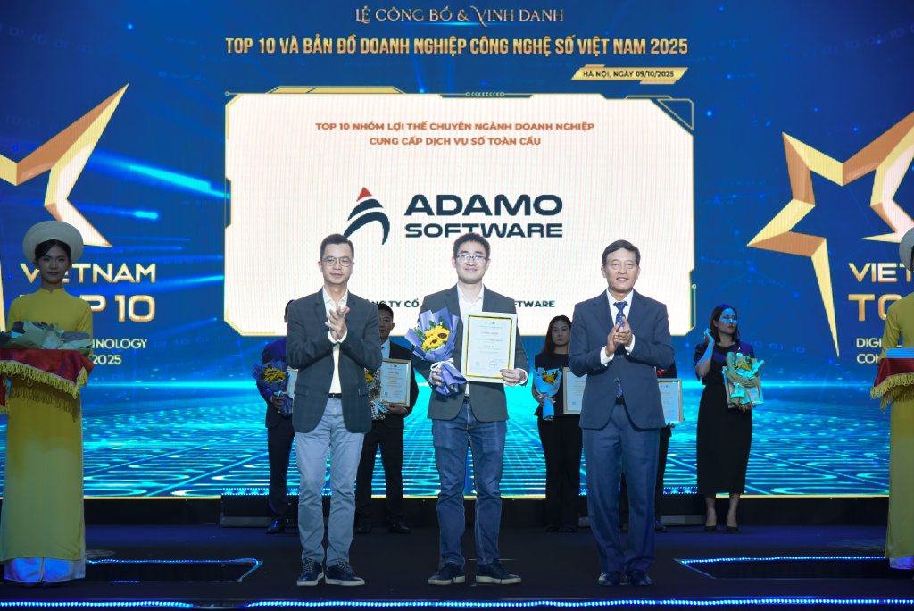 Adamo Software Wins Big at Vietnam Top 10 Tech & Map 2025 Awards