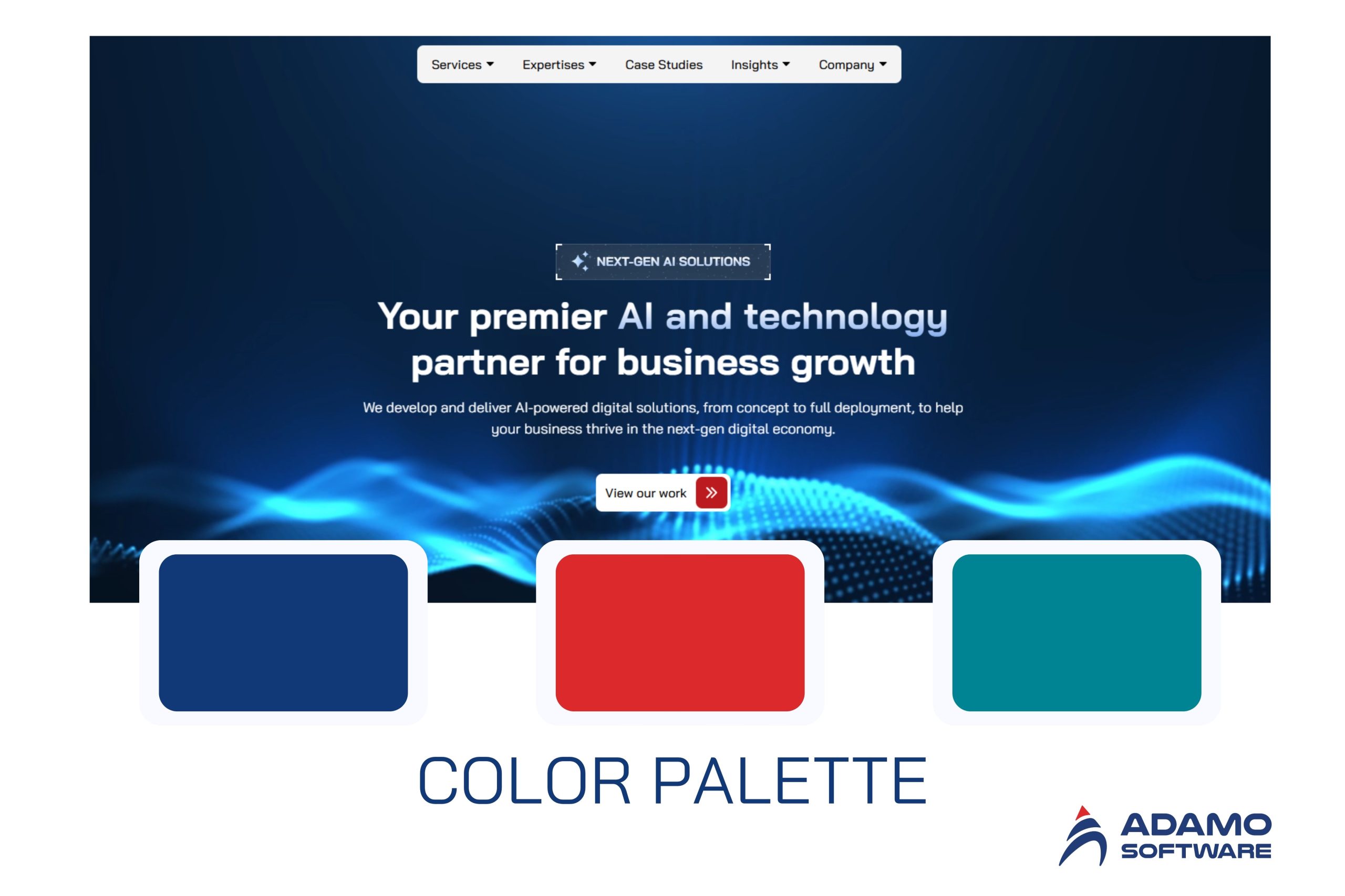 Adamo revamped website 1