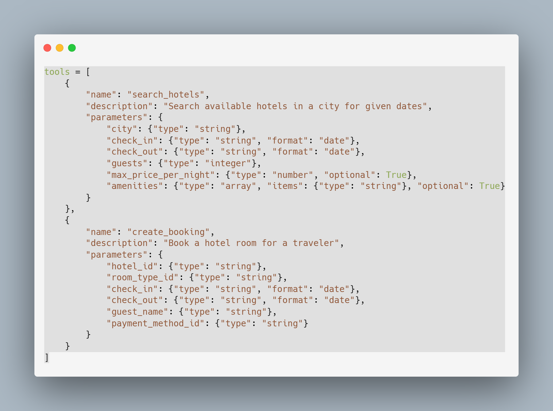 AI chatbot for travel booking tool-use implementation
