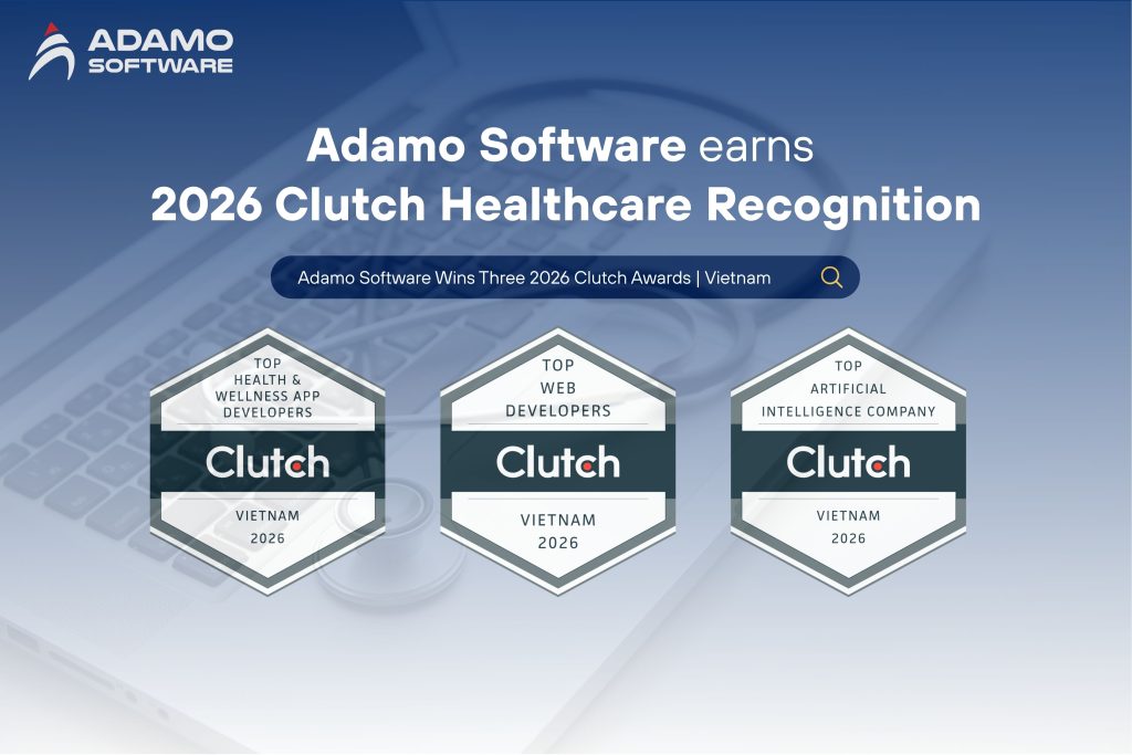 Adamo Software Healthcare and Wellness 2026 Clutch award badge